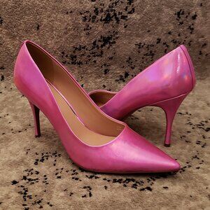 Linea Paolo Payton Holographic Fuchsia Pink Pumps 13